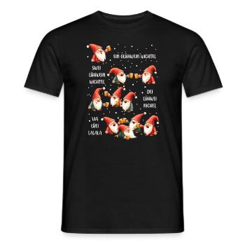 Noël Gnome Noël Tenue de fête de Noël drôle - T-shirt homme - noir - Devant - AI Model Male 178 light (178cm)