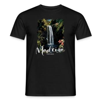 Madeira Island Portugal Vacation Souvenir Tours - Men's T-Shirt - black - Front - AI Model Male 178 light (178cm)