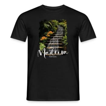 Île de Madère Portugal Vacances Visites Souvenirs - T-shirt homme - noir - Devant - AI Model Male 178 light (178cm)