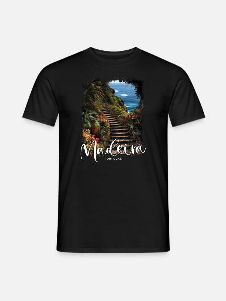 Madeira Island Portugal Urlaub Souvenir Reisen - Männer T-Shirt - Schwarz