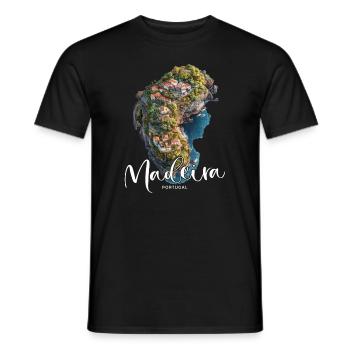 Madeira Island Portugal Vacation Souvenir Tours - Men's T-Shirt - black - Front - AI Model Male 178 light (178cm)
