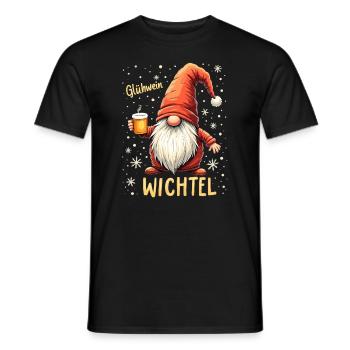 Noël Gnome Noël Tenue de fête de Noël drôle - T-shirt homme - noir - Devant - AI Model Male 178 light (178cm)
