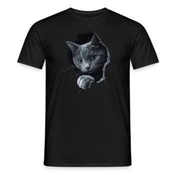 Funny Cats Cat Owner Cute Cat Pet - Men's T-Shirt - black - Front - AI Model Male 178 light (178cm)