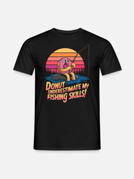 Pêche et beignets - T-shirt homme - noir