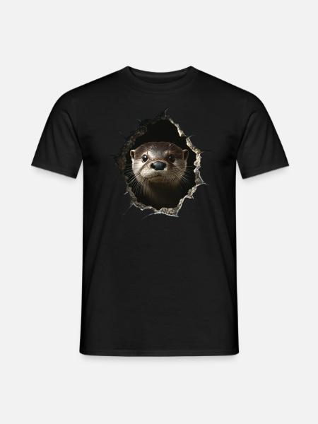 Lustiges Otter Otter Liebhaber Süße Otter Zoo - Männer T-Shirt - Schwarz
