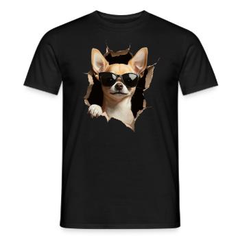 Drôle de chien propriétaire Chien mignon Chihuahua - T-shirt homme - noir - Devant - AI Model Male 178 light (178cm)