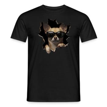 Lustiges Hunde Hundebesitzer Süßer Hund Chihuahua - Männer T-Shirt - Schwarz - Vorne - AI Model Male 178 light (178cm)