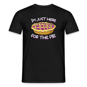 Ich Bin Nur Wegen Des Kuchens Hier - Männer T-Shirt - Schwarz - Vorne - AI Model Male 178 light (178cm)