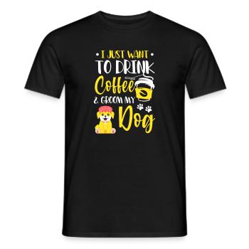 Ich Will Einfach Nur Kaffee Trinken Und Meinen - Männer T-Shirt - Schwarz - Vorne - AI Model Male 178 light (178cm)