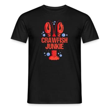 Crayfish junkie - Men's T-Shirt - black - Front - AI Model Male 178 light (178cm)