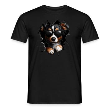Drôle de chien propriétaire Chien mignon Terrier - T-shirt homme - noir - Devant - AI Model Male 178 light (178cm)