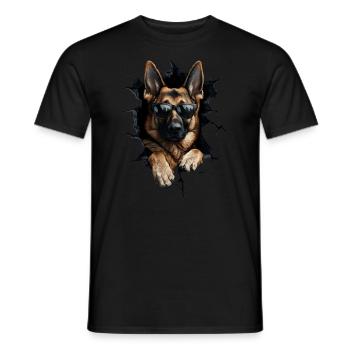 Lustiges Hunde Hundebesitzer Süß Hund Schäferhund - Männer T-Shirt - Schwarz - Vorne - AI Model Male 178 light (178cm)