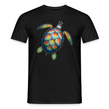 Amoureux des tortues de mer Motif safari animalier - T-shirt homme - noir - Devant - AI Model Male 178 light (178cm)