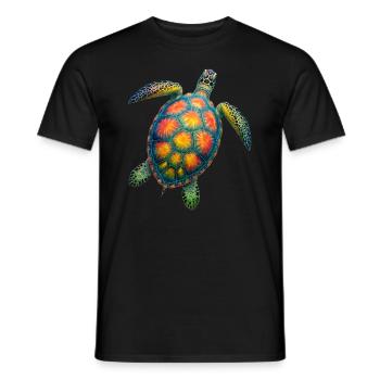Amoureux des tortues de mer Motif safari animalier - T-shirt homme - noir - Devant - AI Model Male 178 light (178cm)