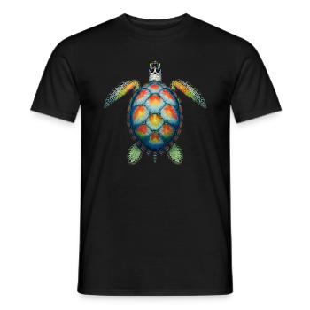 Amoureux des tortues de mer Motif safari animalier - T-shirt homme - noir - Devant - AI Model Male 178 light (178cm)