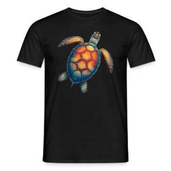 Amoureux des tortues de mer Motif safari animalier - T-shirt homme - noir - Devant - AI Model Male 178 light (178cm)