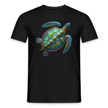 Amoureux des tortues de mer Motif safari animalier - T-shirt homme - noir - Devant - AI Model Male 178 light (178cm)