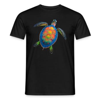 Amoureux des tortues de mer Motif safari animalier - T-shirt homme - noir - Devant - AI Model Male 178 light (178cm)