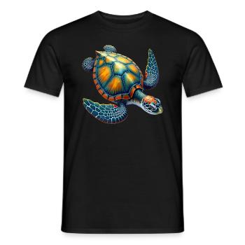 Amoureux des tortues de mer Motif safari animalier - T-shirt homme - noir - Devant - AI Model Male 178 light (178cm)