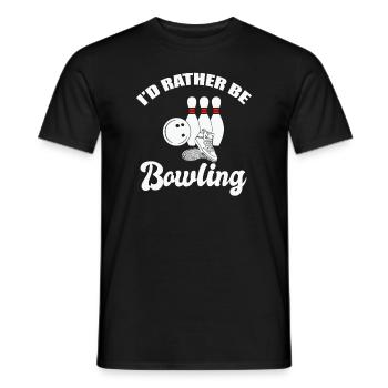 Kegeln - Männer T-Shirt - Schwarz - Vorne - AI Model Male 178 light (178cm)
