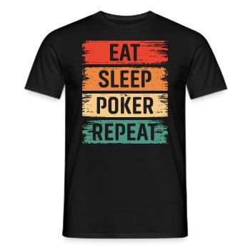 Poker Glücksspiel Lustiger Poker Spieler - Männer T-Shirt - Schwarz - Vorne - AI Model Male 178 light (178cm)