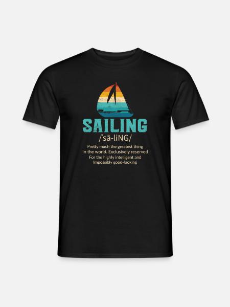 Sailing Boat Sailor - Men's T-Shirt - black