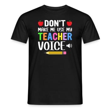 Enseignant - T-shirt homme - noir - Devant - AI Model Male 178 light (178cm)