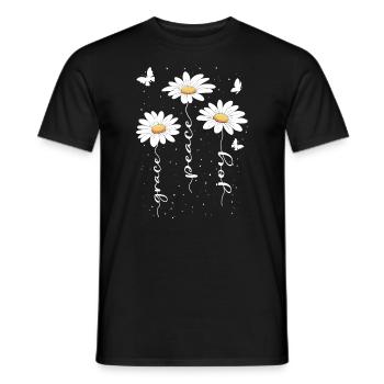 Summer Flowers Flower Inspiration Motivational Saying - Men's T-Shirt - black - Front - AI Model Male 178 light (178cm)