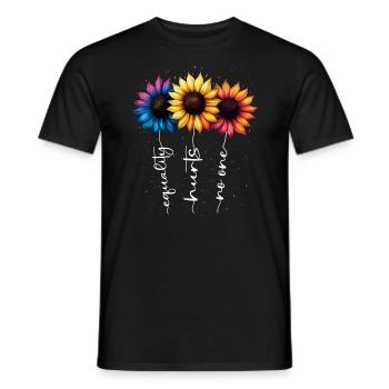 Summer Flowers Inspiration Love LGBTQ Rainbow - Men's T-Shirt - black - Front - AI Model Male 178 light (178cm)