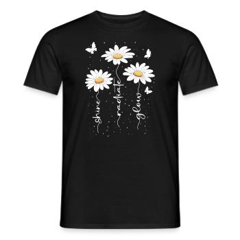 Summer Flowers Flower Inspiration Motivational Saying - Men's T-Shirt - black - Front - AI Model Male 178 light (178cm)