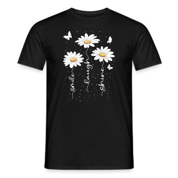 Fleurs d’été Fleur Inspiration Dicton de motivation - T-shirt homme - noir - Devant - AI Model Male 178 light (178cm)