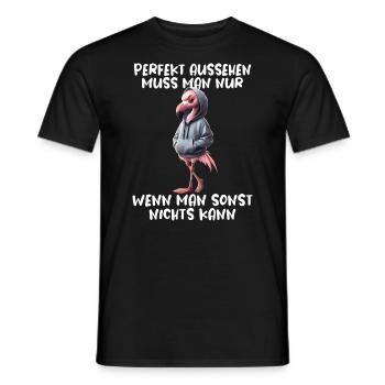 Lustiges Flamingo Spruch Tierliebhaber Funny Bird - Männer T-Shirt - Schwarz - Vorne - AI Model Male 178 light (178cm)