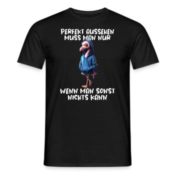 Lustiges Flamingo Spruch Tierliebhaber Funny Bird - Männer T-Shirt - Schwarz - Vorne - AI Model Male 178 light (178cm)