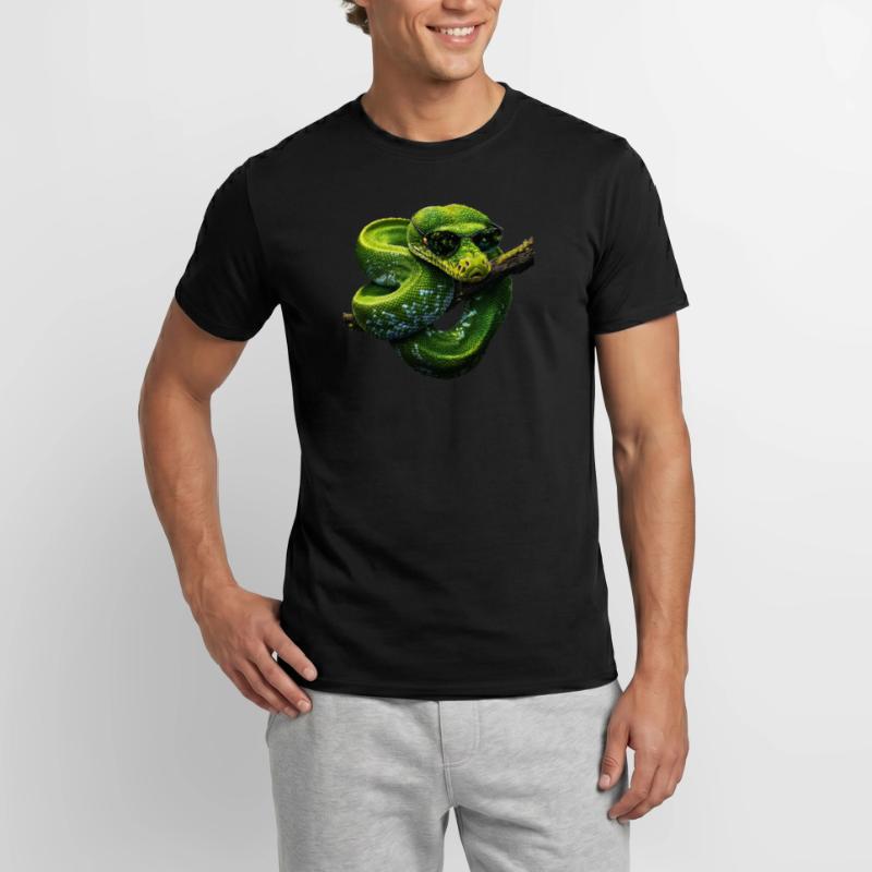 Green Tree Python Snakes Lover Terrarium Men’s T-shirt