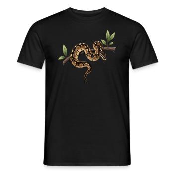 King Python Snakes Lover Terrarium Python - Men's T-Shirt - black - Front - AI Model Male 178 light (178cm)