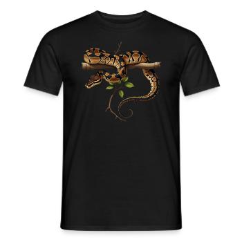 King Python Snakes Lover Terrarium Python - Men's T-Shirt - black - Front - AI Model Male 178 light (178cm)