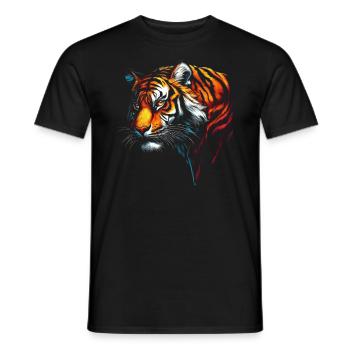 Lustiges Tiger Kunst Tier Natur Wildtier Tiere Zoo - Männer T-Shirt - Schwarz - Vorne - AI Model Male 178 light (178cm)
