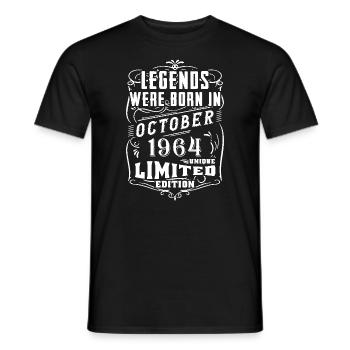 Geburtstag Oktober 1964 Limited Edition Legende - Männer T-Shirt - Schwarz - Vorne - AI Model Male 178 light (178cm)