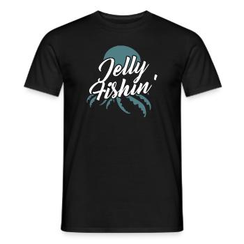 Jelly Fishin' - Cooles Quallendesign - Männer T-Shirt - Schwarz - Vorne - AI Model Male 178 light (178cm)