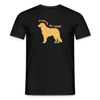 Always to the point - elegant hunting dog design - Men's T-Shirt - black - Front - AI Model Male 178 light (178cm)