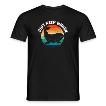 Continuez simplement à rouler" - T-shirt homme - noir - Devant - AI Model Male 178 light (178cm)