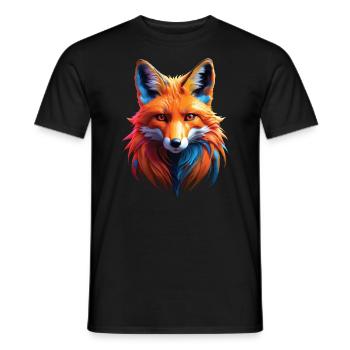 Drôle Renard Renard Art Animal Nature Animaux Animaux Sauvages - T-shirt homme - noir - Devant - AI Model Male 178 light (178cm)