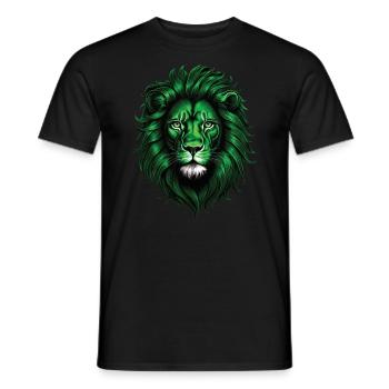 Lion Lover Wildlife Safari Art Lion Colorful - Men's T-Shirt - black - Front - AI Model Male 178 light (178cm)