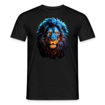Lion Lover Faune Safari Art Lion Coloré - T-shirt homme - noir - Devant - AI Model Male 178 light (178cm)