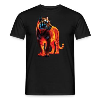 Lustiges Tiger Kunst Tier Natur Wildtier Tiere Zoo - Männer T-Shirt - Schwarz - Vorne - AI Model Male 178 light (178cm)