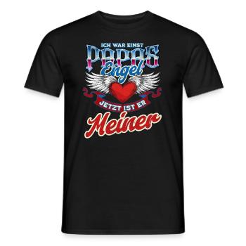 Dad Memorial Design - I Was Once Dad's Angel - Men's T-Shirt - black - Front - AI Model Male 178 light (178cm)