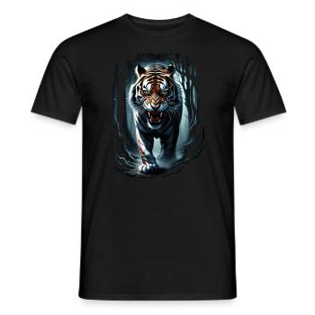 Lustiges Tiger Kunst Tier Natur Wildtier Tiere Zoo - Männer T-Shirt - Schwarz - Vorne - AI Model Male 178 light (178cm)