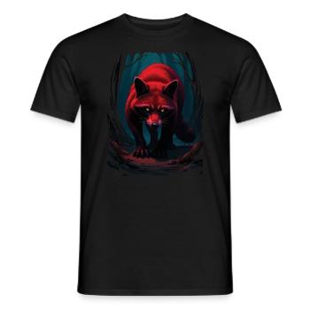 Raccoon Motif Animal Lover Art Artwork - Men's T-Shirt - black - Front - AI Model Male 178 light (178cm)