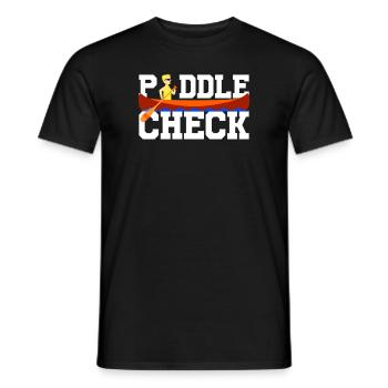 Paddle check - Men's T-Shirt - black - Front - AI Model Male 178 light (178cm)
