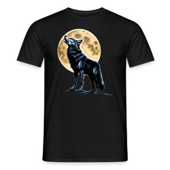 Wolf Lover Wild Animal Art Wolf Colorful Animal - Men's T-Shirt - black - Front - AI Model Male 178 light (178cm)